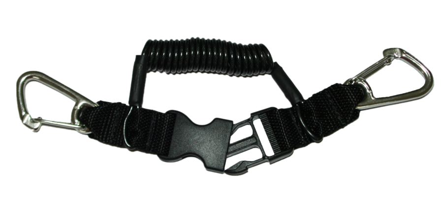 Nautilus Coil Lanyard - 52" w/ Stainless Steel Clips on Both Ends