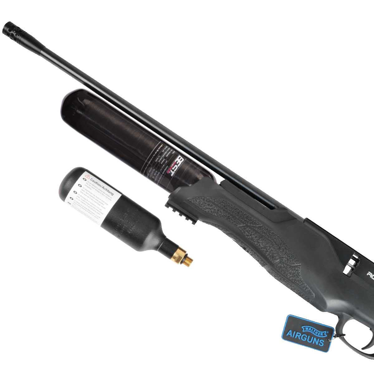 Walther R8, RM8 – Extra Capacity Aluminium and Carbon Fibre Buddy Bottles – No Stock Modifications Required!