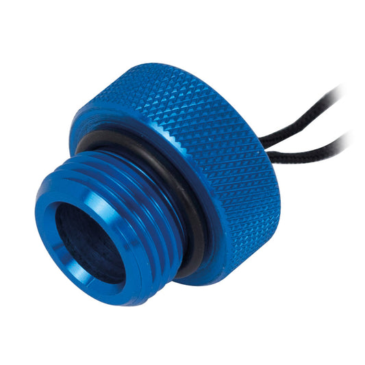 Blue Alloy DIN Male Dust Plug
