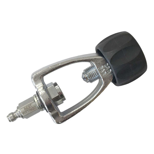 A-Clamp / K Valve Yoke to BEST Fittings Quick Coupler Plug – Quick Change Compressor Cylinder Filling