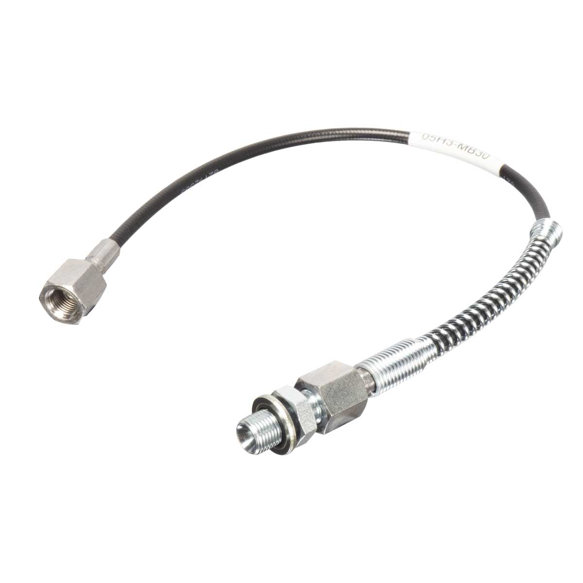 1/8 BSP Male to 450mm Microbore Hose With Anti Kink Spring – Suitable for Hill Pump, FX Pump etc