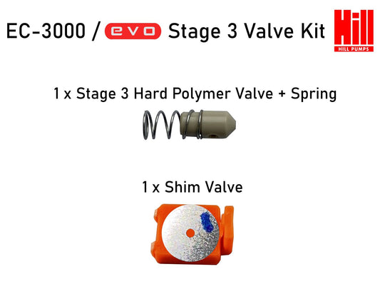EC-3000 EVO-310 Hill Electric Air Compressor Pump Stage 3 Valve Kit