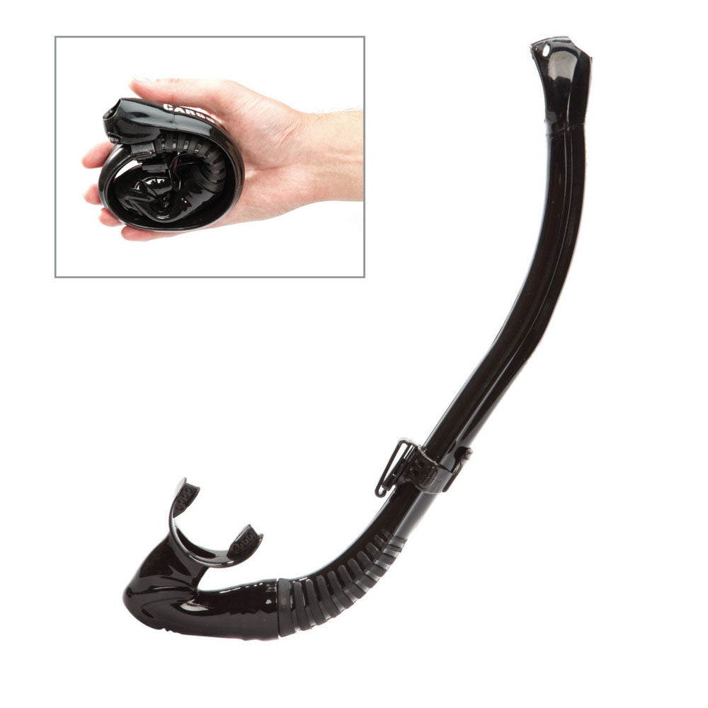 XS-Scuba Snorkel Cargo/ Foldable Black- Silicone