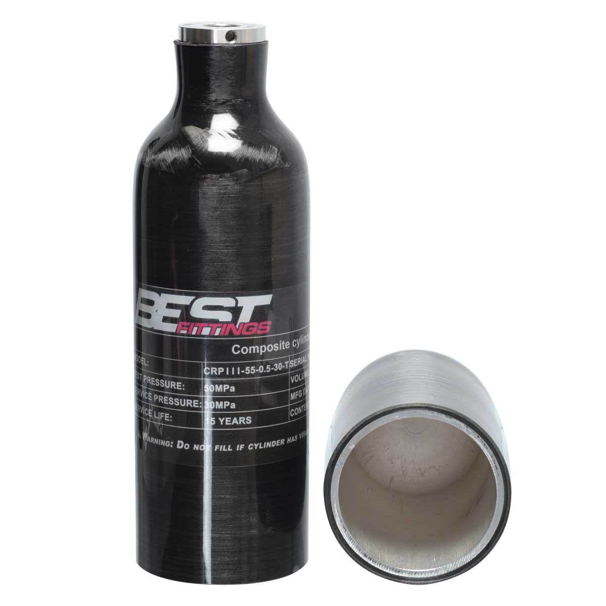 220cc, 300cc, 500cc, 580cc 700cc 300BAR Carbon Fibre Buddy Bottles – BARE No Valve
