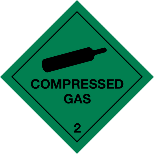 Compressed Gas Hazard Warning Label